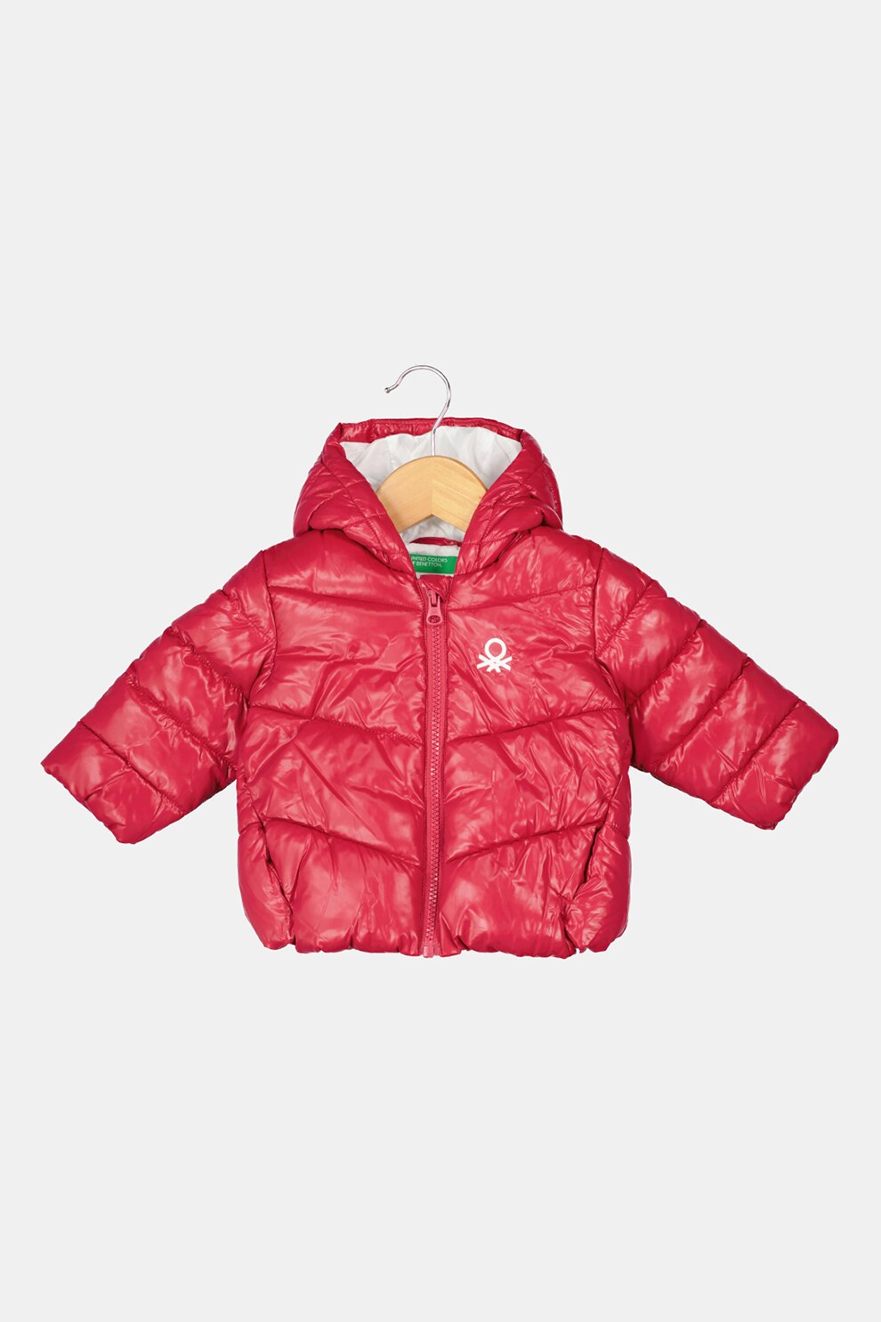 United Colors of Benetton, Jacheta cu gluga si vatelina, Roz aprins