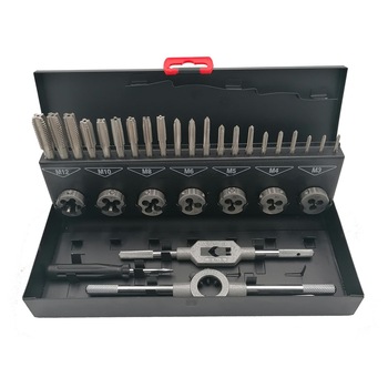 Set 32 piese - Tarozi DIN 352 HSS si Filiere HSS M3-M12 Set 32 piese - Tarozi DIN 352 HSS si Filiere HSS M3-M12
