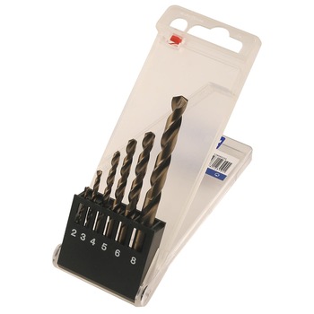 Set 6 piese - Burghie - Ø 2 - Ø 8 mm, DIN 338 HSS Co5% Set 6 piese - Burghie - Ø 2 - Ø 8 mm, DIN 338 HSS Co5%