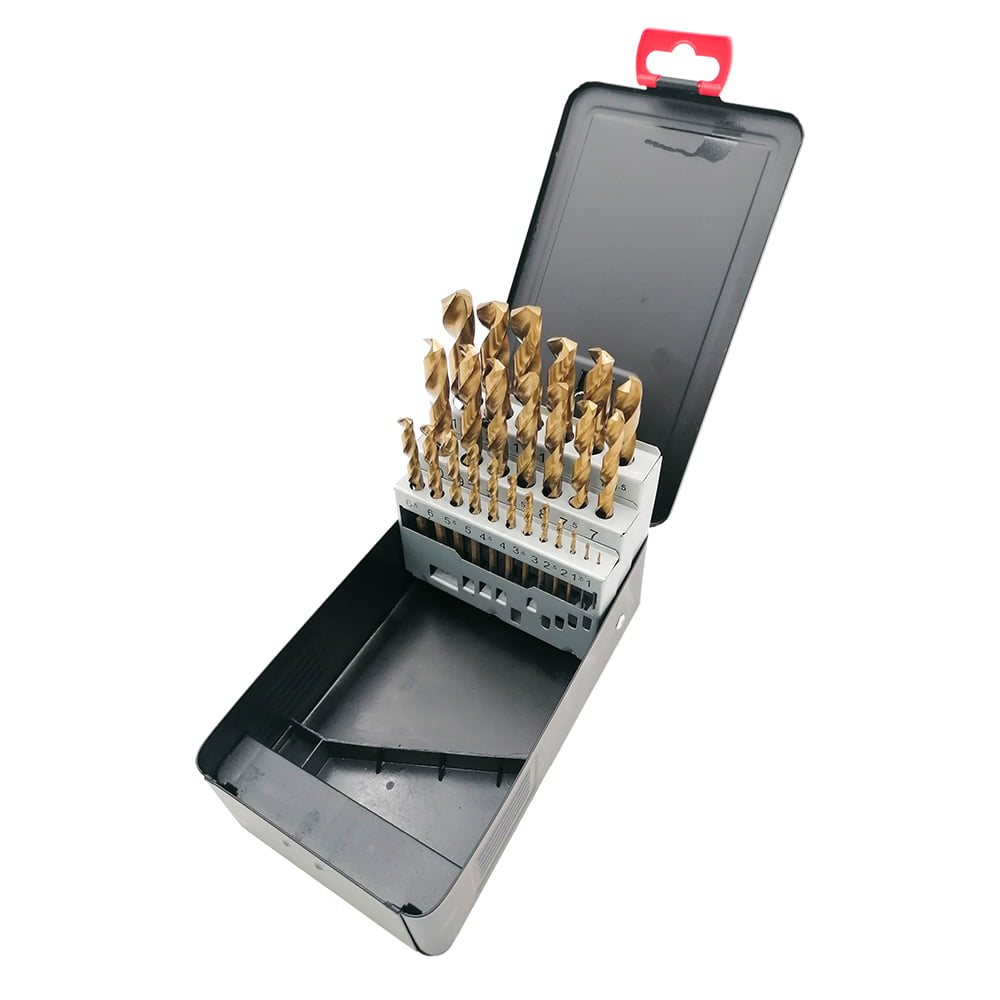 Set 25 piese - burghie - Ø 1 - Ø 13 mm, DIN 338 TIN