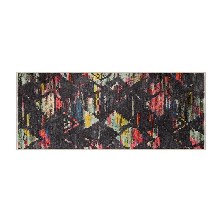 Covor de bucatarie antiderapant oteea, dreptunghiular, 80x200 cm, abstract, multicolor, 60% bumbac