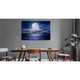 Tablou pentru sufragerie luna plina la mare 120cm x 80cm Fantezie, Cer, Canvas, Efect 3D, Peisaj