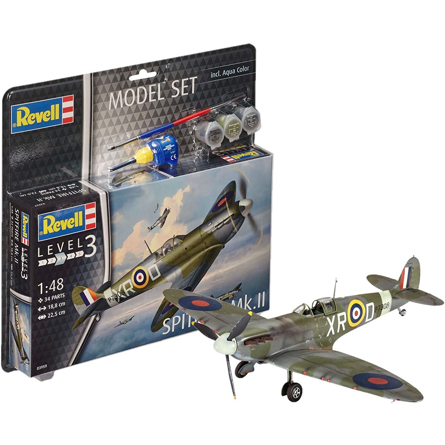 Set model de asamblat Revell avion Spitfire Mk.II