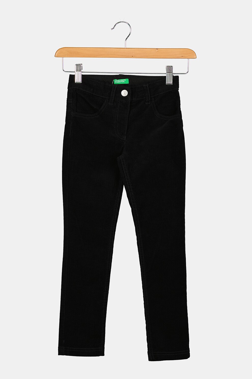 United Colors of Benetton, Pantaloni regular fit cu talie medie, Negru