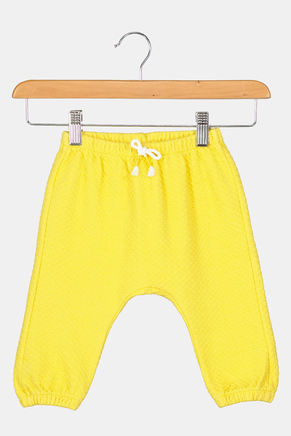 United Colors of Benetton, Pantaloni texturati cu buzunar pe spate, Galben