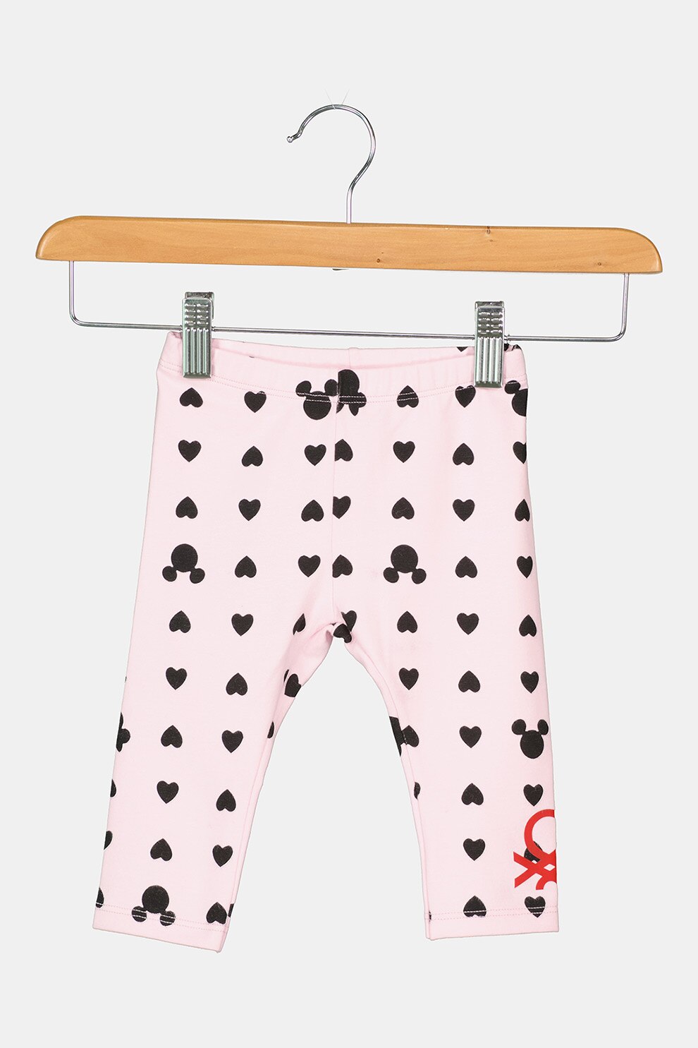 United Colors of Benetton, Colanti cu imprimeu Minnie Mouse, Roz/Negru