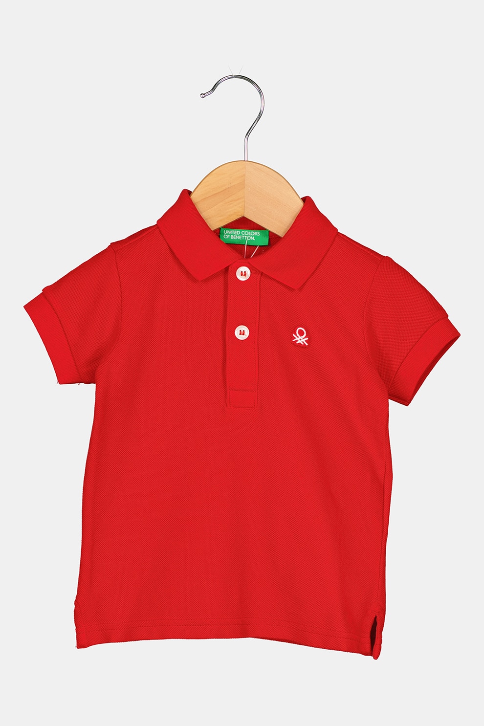 United Colors of Benetton, Tricou polo din material pique, Rosu