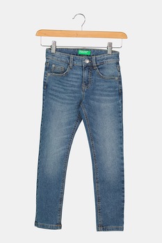 United Colors of Benetton, Blugi cu aspect decolorat, Albastru United Colors of Benetton, Blugi cu aspect decolorat, Albastru