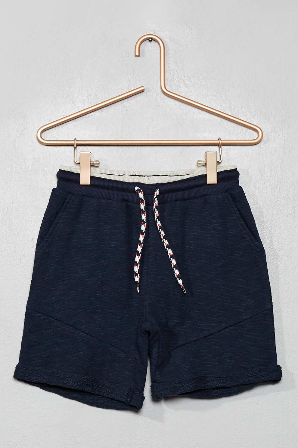 KIABI, Pantaloni scurti cu snur de ajustare, Bleumarin