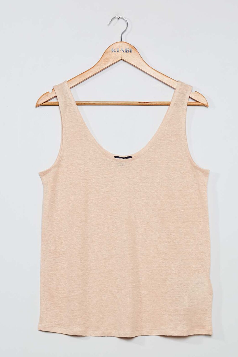 KIABI, Top din in cu decolteu rotund, Roz somon