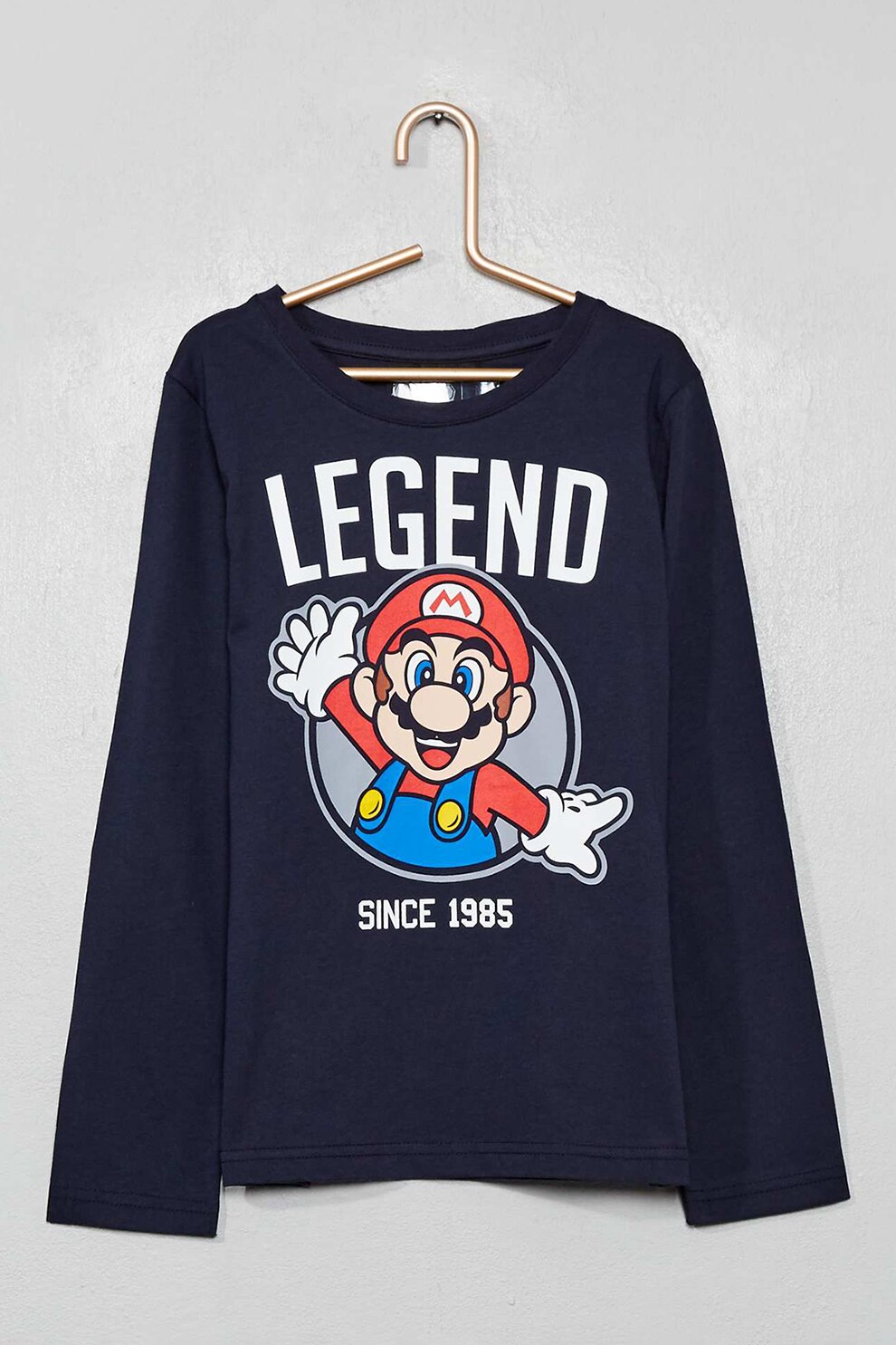 KIABI, Bluza sport din bumbac cu imprimeu, Bleumarin