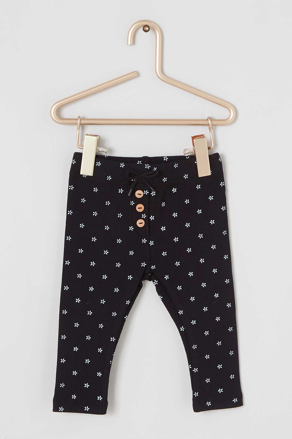 KIABI, Colanti cu aspect striat, Negru/Alb