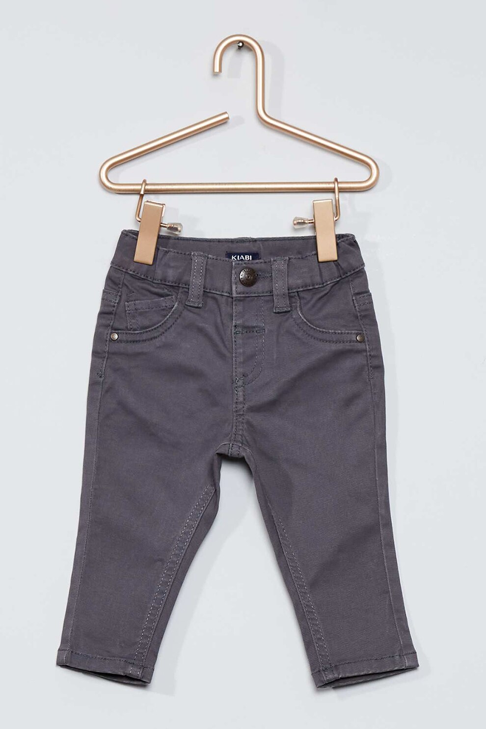 KIABI, Blugi regular fit, Gri inchis