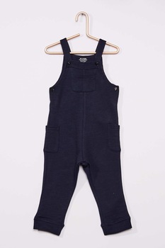 KIABI, Salopeta maxi din bumbac organic cu buzunare aplicate, Bleumarin inchis KIABI, Salopeta maxi din bumbac organic cu buzunare aplicate, Bleumarin inchis