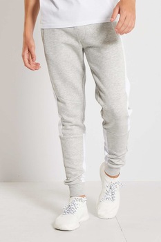 KIABI, Pantaloni sport cu detalii contrastante, Gri deschis melange KIABI, Pantaloni sport cu detalii contrastante, Gri deschis melange