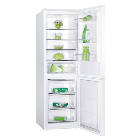 Combina frigorifica Heinner HCNF-317A+, 317 l, No Frost, Display, Clasa A+, H185 cm, Alb