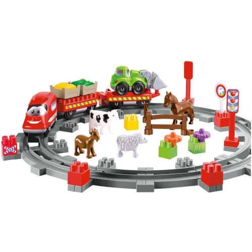 Set Ecoiffier Constructii Abrick Country Train