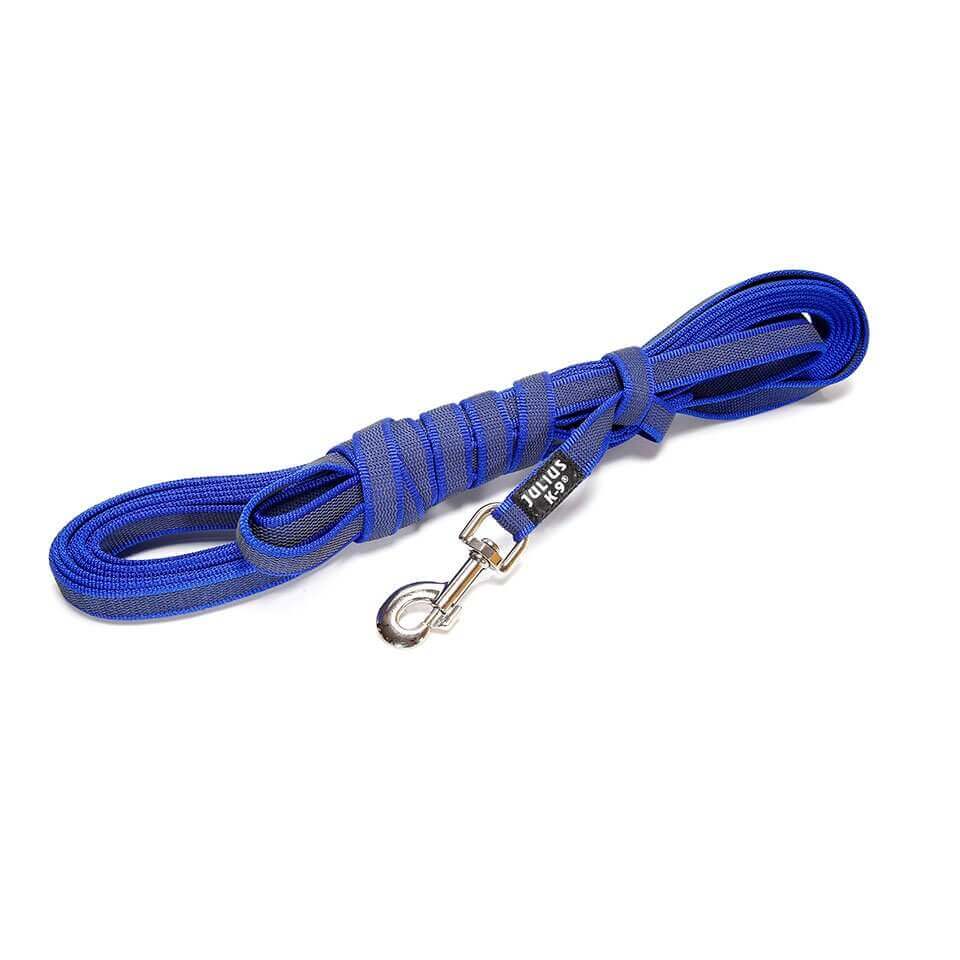 Lesa antiderapanta pentru caini Julius K9, cu maner, 20mmx5m, max.50 kg, Albastra