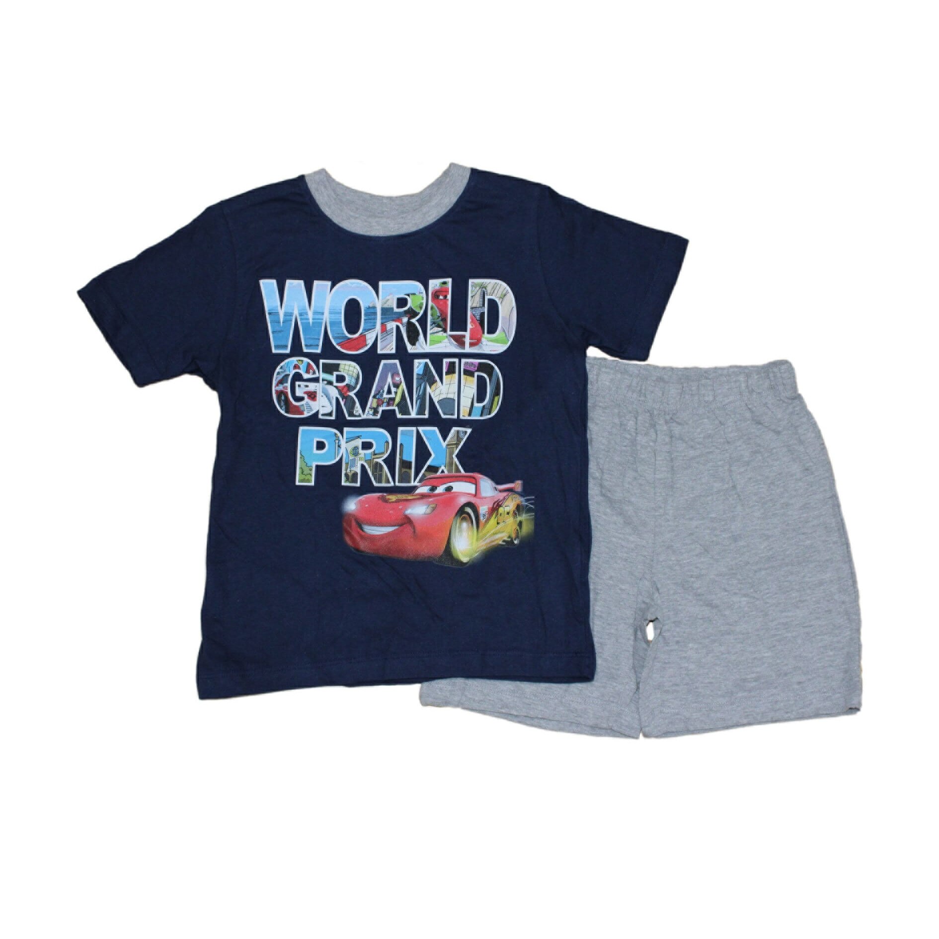 Pijamale de vara baieti Cars, Bleumarin Gri