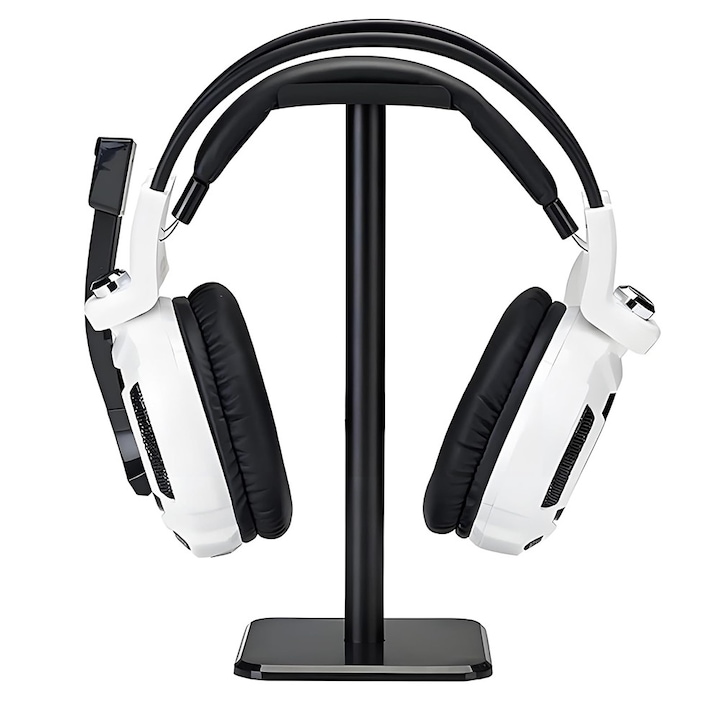 Suport casti, BOMSTOM, Gaming, Anti-Slip, Stand Birou, Stand Masa, Universal, Negru, 23.5 x 10 x 10cm