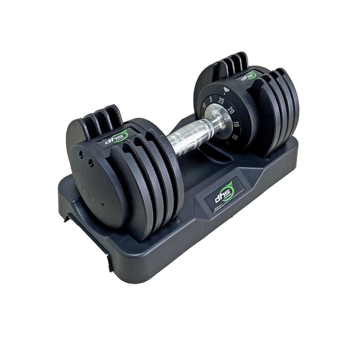 Gantera reglabila DHS 5012, 12kg Negru