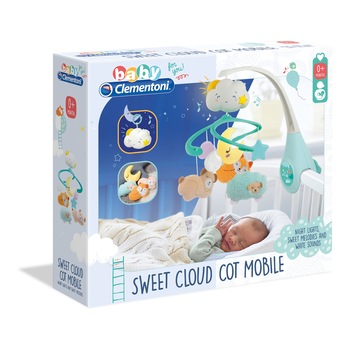 Carusel muzical Baby Clementoni 2 in 1 - Sweet cloud Carusel muzical Baby Clementoni 2 in 1 - Sweet cloud