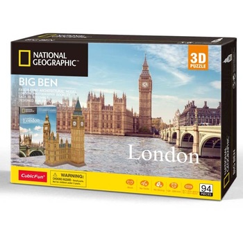 Puzzle 3D Cubic Fun - National Geographic, Big Ben, 117 piese Puzzle 3D Cubic Fun - National Geographic, Big Ben, 117 piese