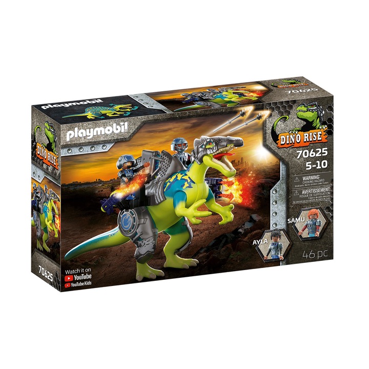 Playmobil Dinos Rise - Spinosaurus, Dupla védelmi erő
