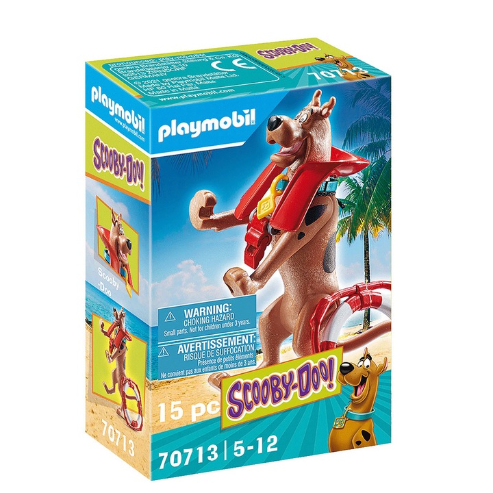 Playmobil Scooby Doo - Колекционерска фигурка, Scooby-Doo спасител на плажа
