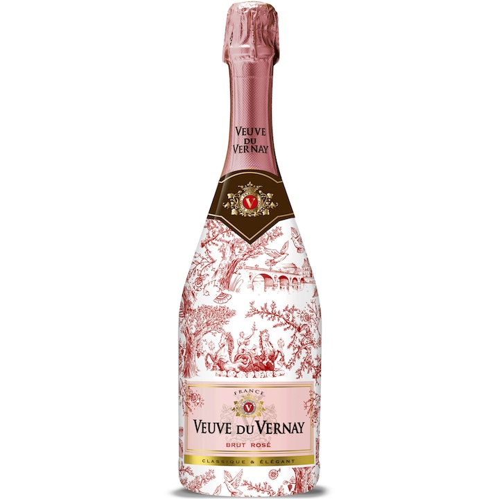 Vin Spumant Veuve Du Vernay Rose, Brut, Editie Limitata, 0.75l