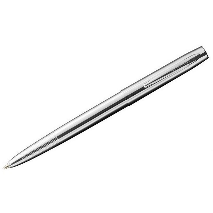 Химикалка Fisher Space Pen Cap-O-Matic Chrome, М4C, с клипс, черно мастило, подаръчна кутия