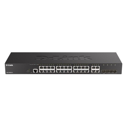 Switch D-Link DGS-2000-28, 24 porturi Gigabit, 4 porturi combo gigabit SFP, Capacitate 56Gbps, 256 MB DDR3 SDRAM, flash 32MB