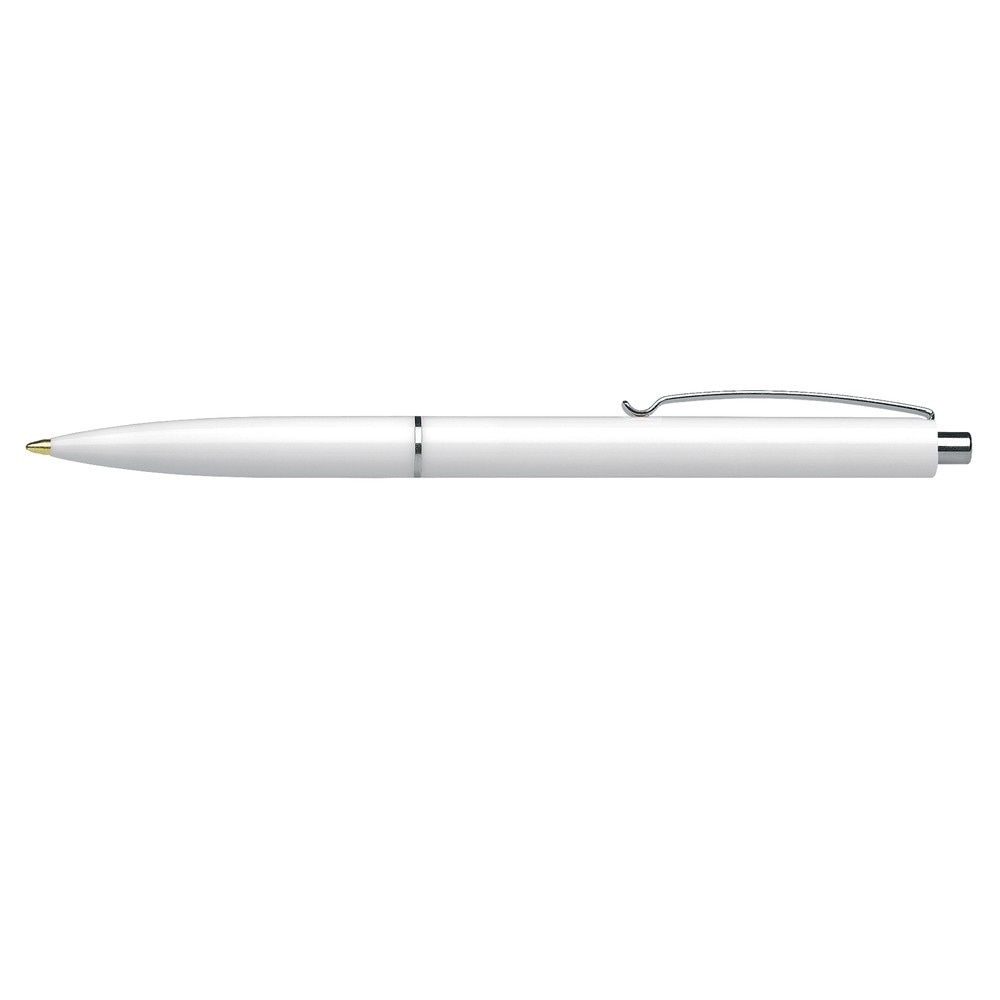 Pix plastic cu mecanism, EVOffice, accesorii metalice si corp ALB, mina x20, tip K15