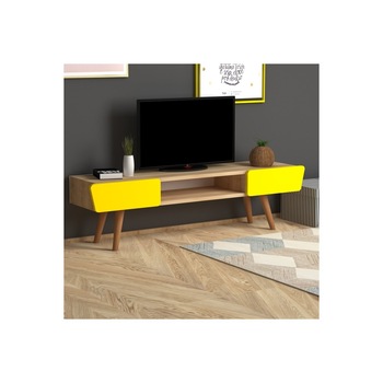Comoda TV Butterfly, 130x40x20 cm, galben/maro Comoda TV Butterfly, 130x40x20 cm, galben/maro