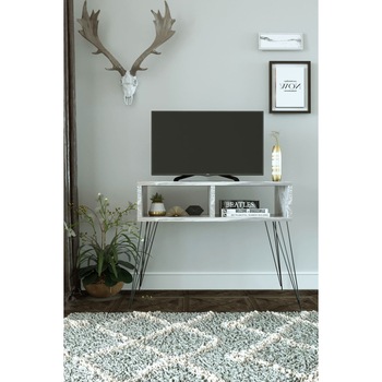 Comoda Tv Elit Alb - Marmurat, 72x30x58.6 cm Comoda Tv Elit Alb - Marmurat, 72x30x58.6 cm