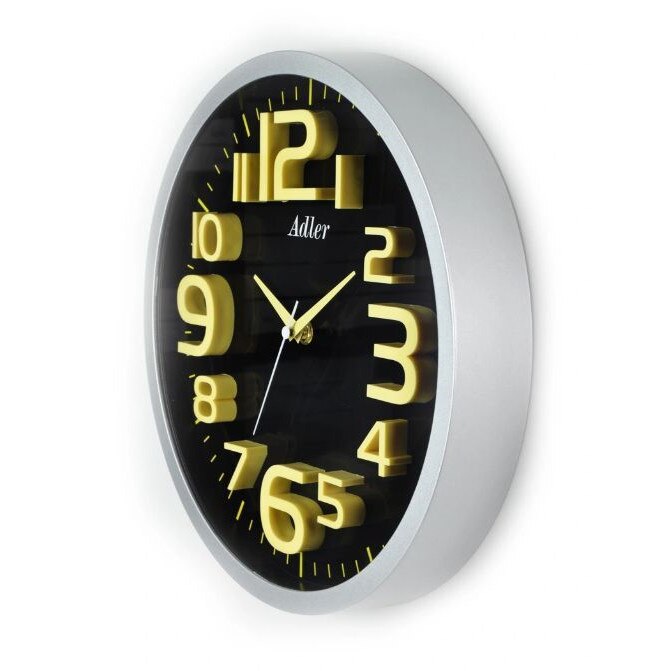 Ceas de perete Adler 7146, cifre galbene