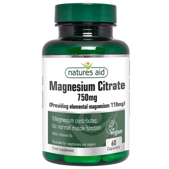 Magneziu citrat cu vitamina B6 Natures Aid, 60 capsule Magneziu citrat cu vitamina B6 Natures Aid, 60 capsule