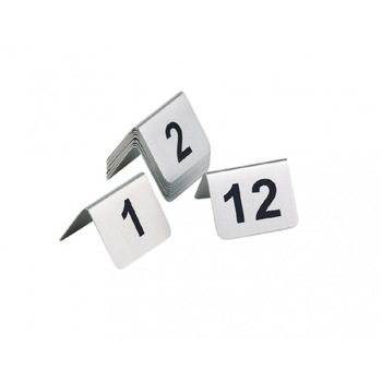 Set numere masa din inox 1-12 Set numere masa din inox 1-12