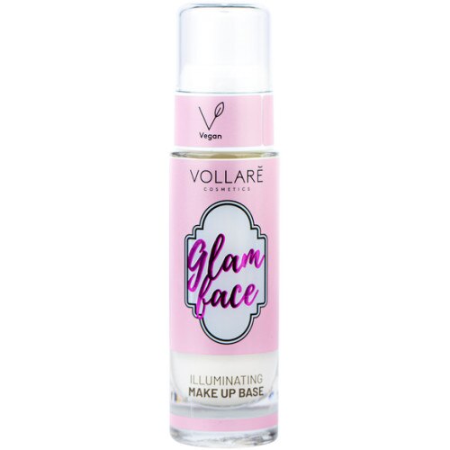 Baza de machiaj, Vollare, Glam Face, Stralucire, Vegan, 30 ml