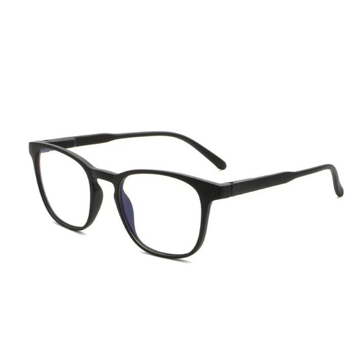 Предпазни очила за компютър, Антирефлекс, Без диоптри с прозрачни стъкла, Черен