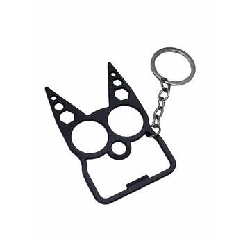 Breloc Gentelo tip Kat metalic, negru mat, 8 cm X 5 cm Breloc Gentelo tip Kat metalic, negru mat, 8 cm X 5 cm