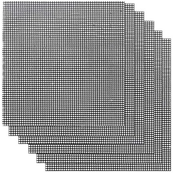 Set 6 buc BBQ Grill Mesh Mat, ASKSA, Folie antiaderenta din teflon pentru gratar, Negru, 40 x 33 cm Set 6 buc BBQ Grill Mesh Mat, ASKSA, Folie antiaderenta din teflon pentru gratar, Negru, 40 x 33 cm