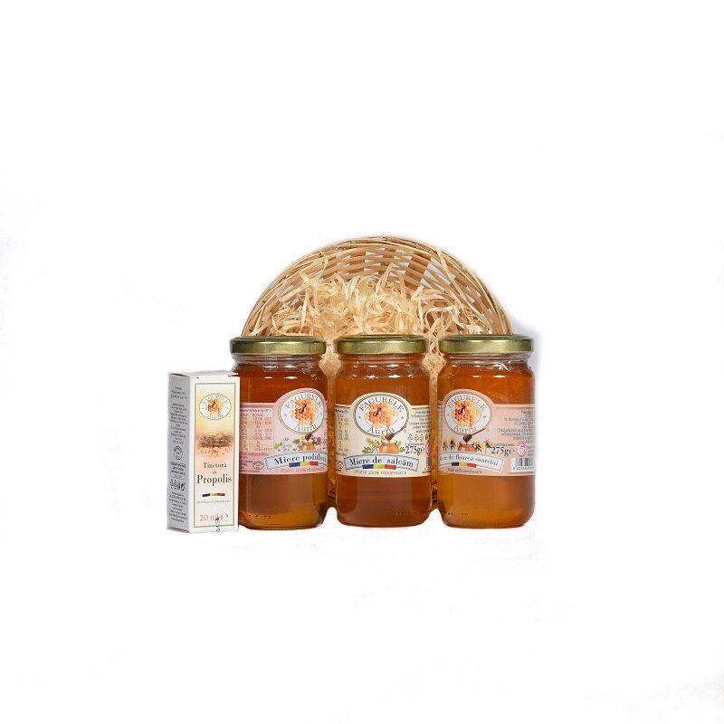 Кошница с продукти – Мед и тинктура Златна пчелна пита - eMAG.bg