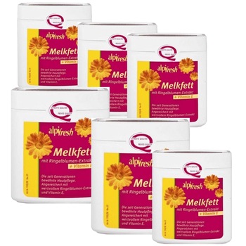 Set 6 creme cu extract de galbenele, Alpifresh Melkfett, 1500 ml Set 6 creme cu extract de galbenele, Alpifresh Melkfett, 1500 ml