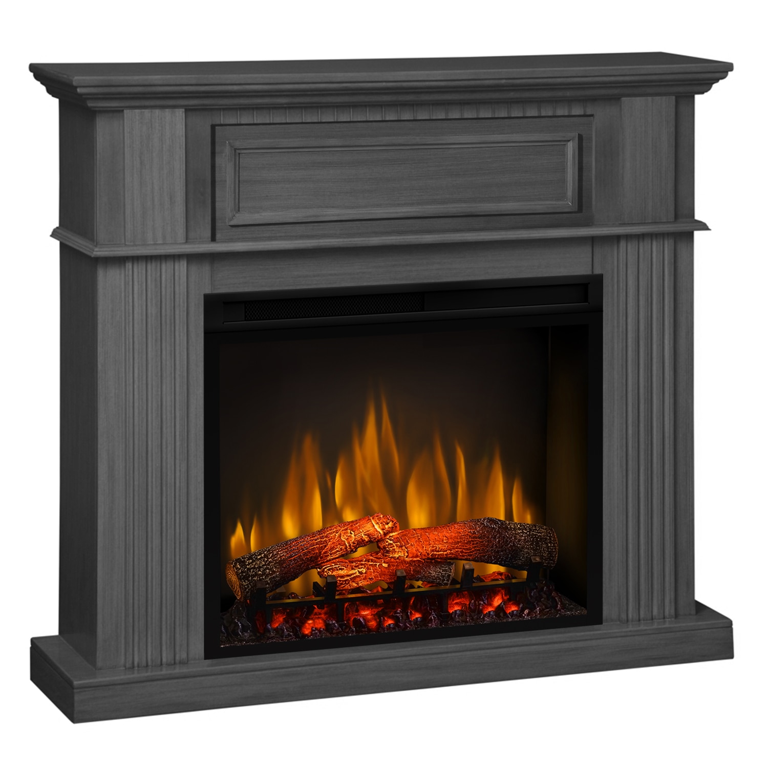 Semineu electric Atena Ash Grey cu focar electric 3D Dimplex Optiflame XHD28 si sunet