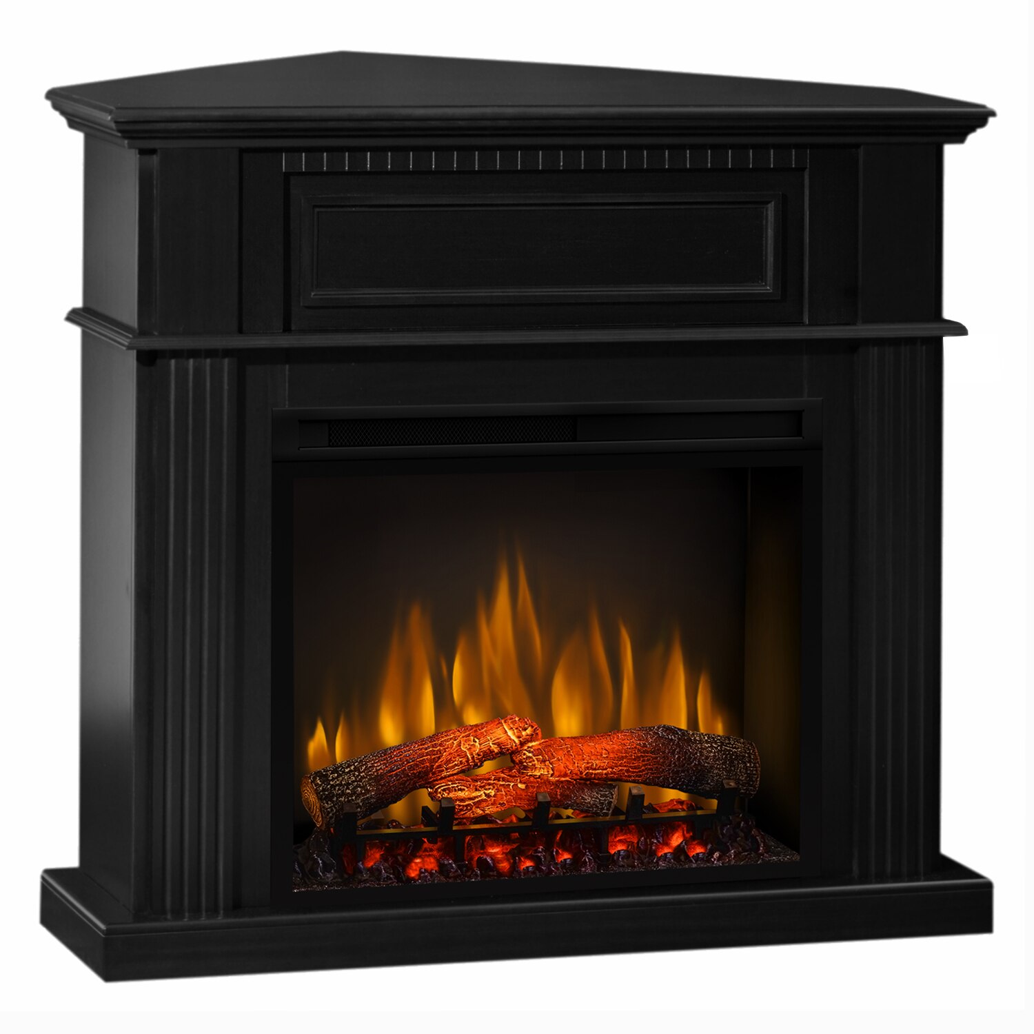 Semineu electric Atena Drept/Colt Negru cu focar electric 3D Dimplex Optiflame XHD28 si sunet