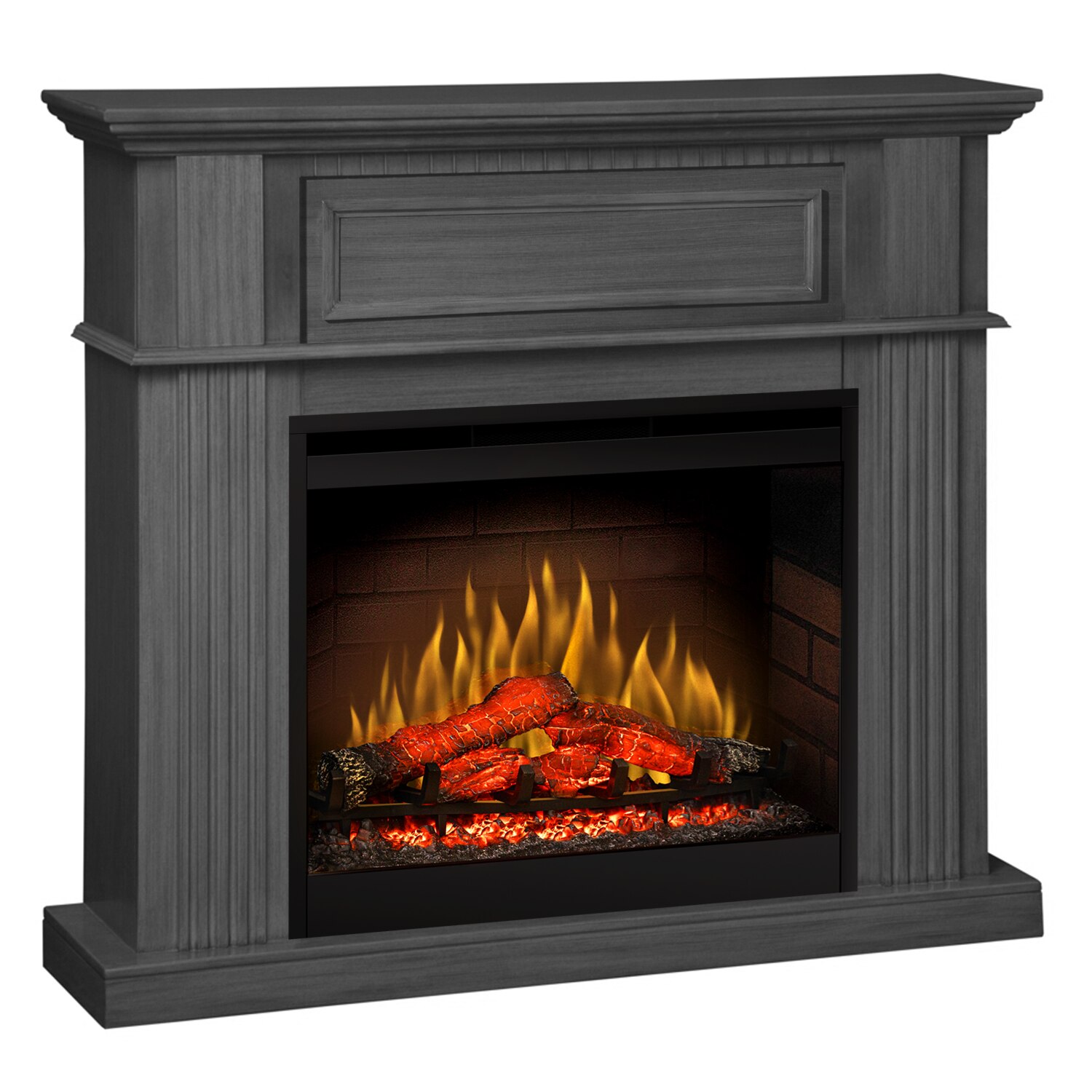 Semineu electric Atena Ash Grey cu focar electric 3D Dimplex Optiflame DF2608 si sunet