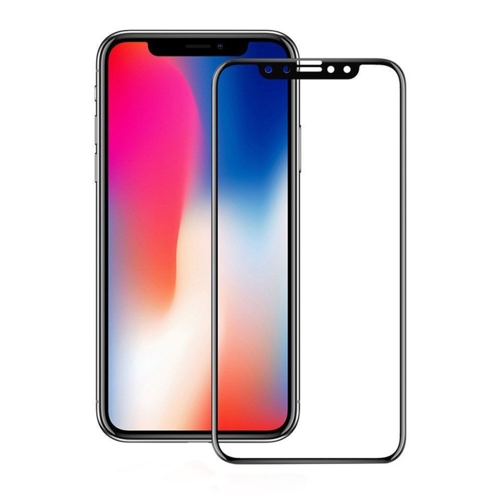Apple Iphone 11 / XR-rel kompatibilis 9D üvegfólia, Full Glue, fekete, Paramount