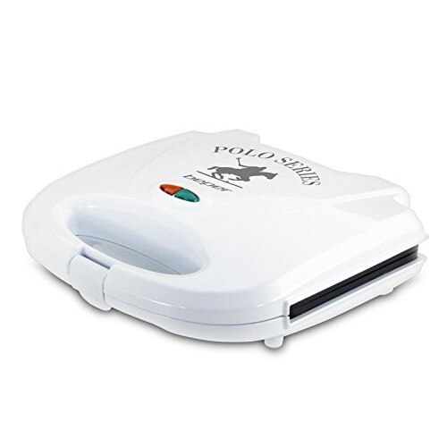 Sandwich maker, alb, 700 W, 2 indicatoare luminoase, placi antiaderente, design compact, Beper, 90.485H