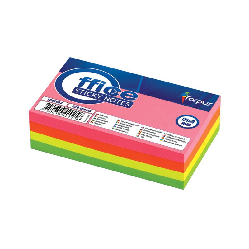 Notite adezive Forpus 42033 125x75mm 320 file 4 culori